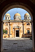 Hania, the Akrotiri peninsula. The Ayía Triádha Moní Zangarólo monastery. The church of Byzantine style is dedicated to the Holy Trinity.